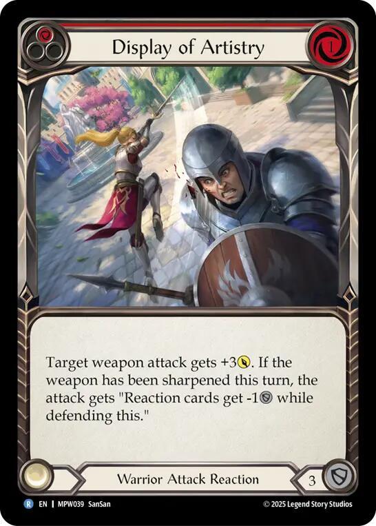 Display of Artistry (Red), Mastery Pack Warrior MPW039