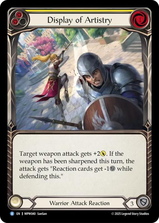 Display of Artistry (Yellow), Mastery Pack Warrior MPW040