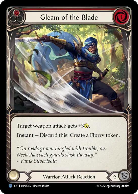 Gleam of the Blade (Red), Mastery Pack Warrior MPW045