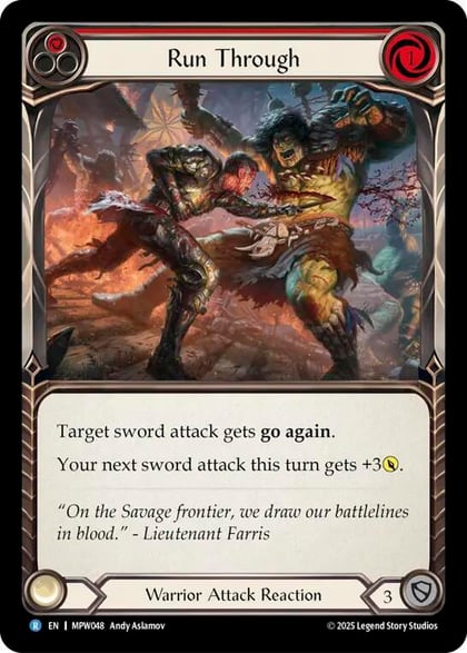 Run Through (Red), Mastery Pack Warrior MPW048