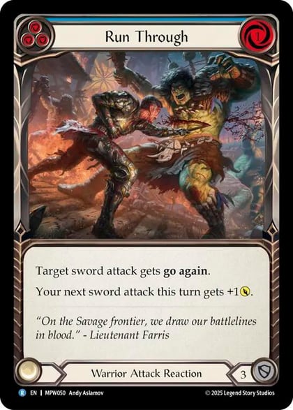 Run Through (Blue), Mastery Pack Warrior MPW050