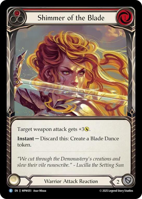 Shimmer of the Blade, Mastery Pack Warrior MPW051
