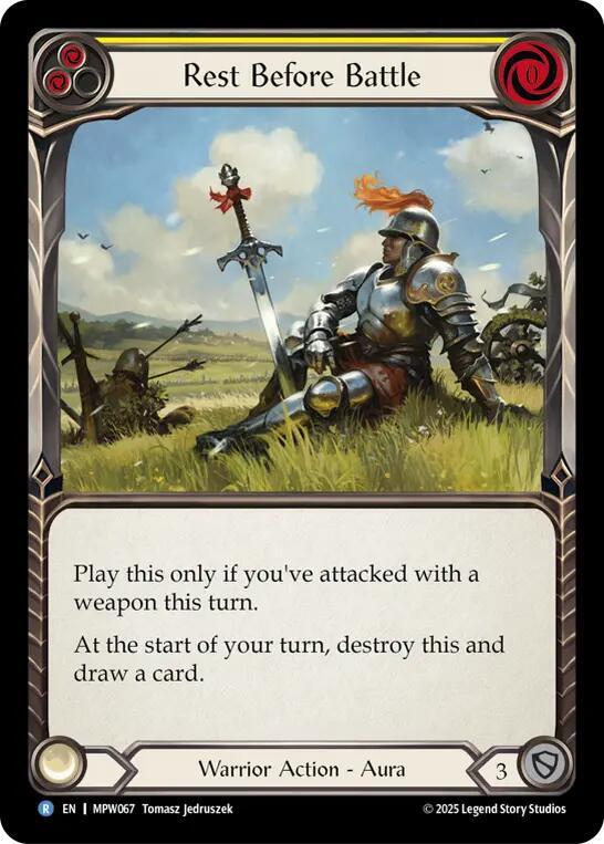 Rest Before Battle (Yellow), Mastery Pack Warrior MPW067