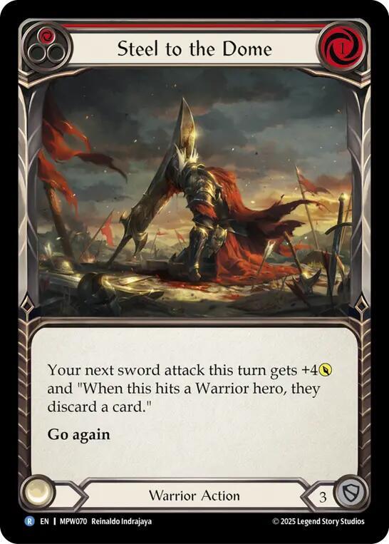 Steel to the Dome (Red), Mastery Pack Warrior MPW070