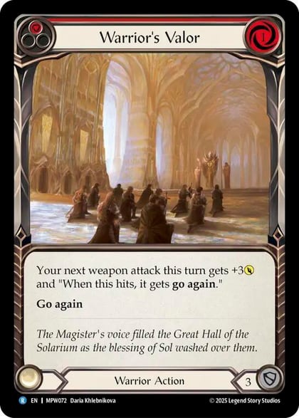 Warrior's Valor, Mastery Pack Warrior MPW072
