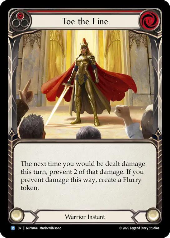 Toe the Line (Red), Mastery Pack Warrior MPW074