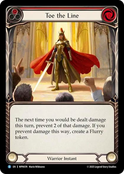 Toe the Line (Red), Mastery Pack Warrior MPW074