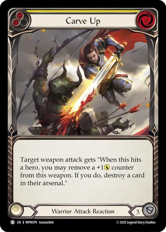 Carve Up (Yellow), Mastery Pack Warrior MPW079