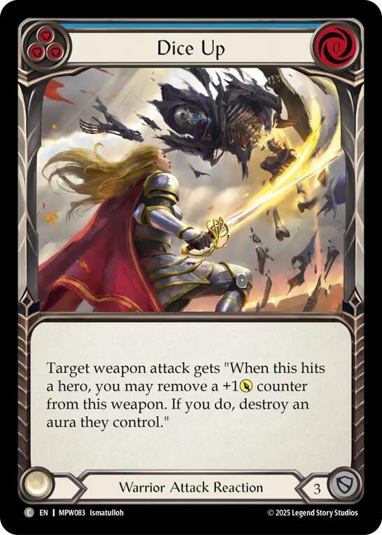 Dice Up (Blue), Mastery Pack Warrior MPW083