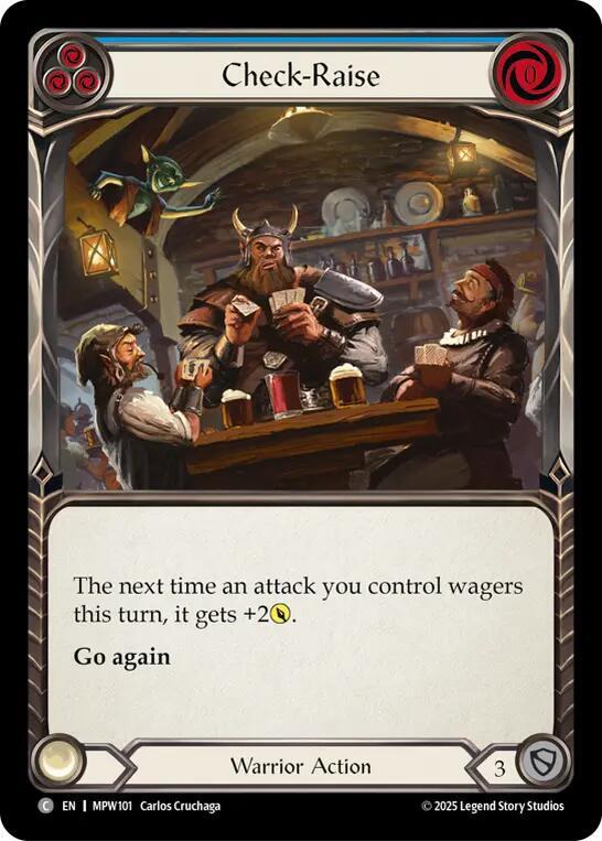 Check-Raise (Blue), Mastery Pack Warrior MPW101