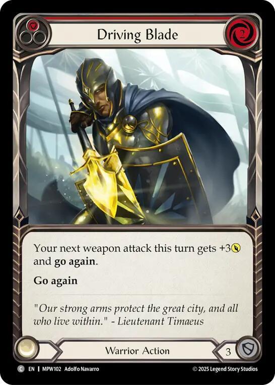 Driving Blade (Red), Mastery Pack Warrior MPW102