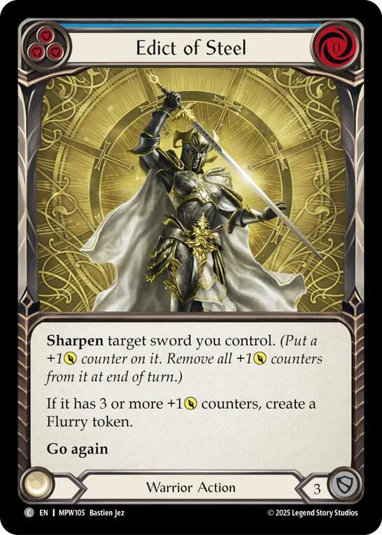 Edict of Steel (Blue), Mastery Pack Warrior MPW105