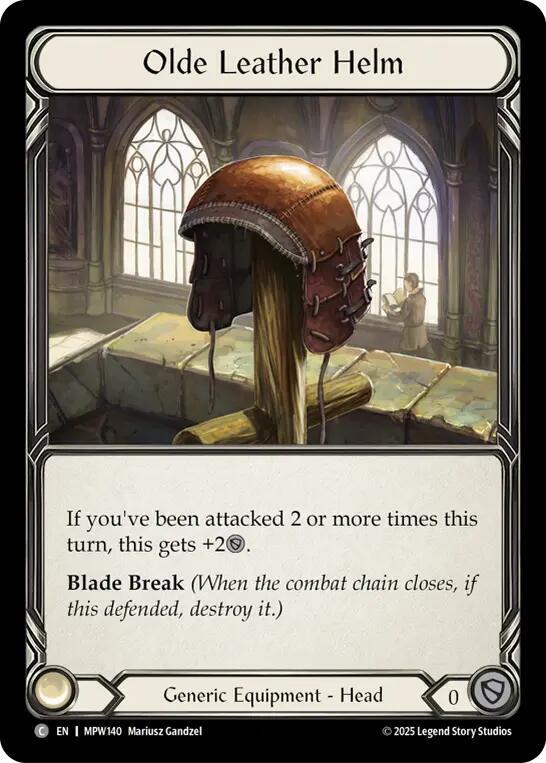 Olde Leather Helm, Mastery Pack Warrior MPW140