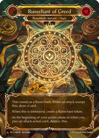 Runechant of Greed (Yellow)(Marvel), Omens of the Third Age IAR145-MV