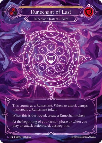 Runechant of Lust (Yellow)(Marvel), Omens of the Third Age IAR154-MV