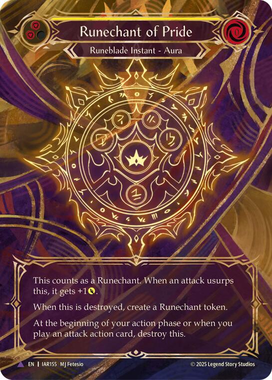 Runechant of Pride (Yellow)(Marvel), Omens of the Third Age IAR155-MV