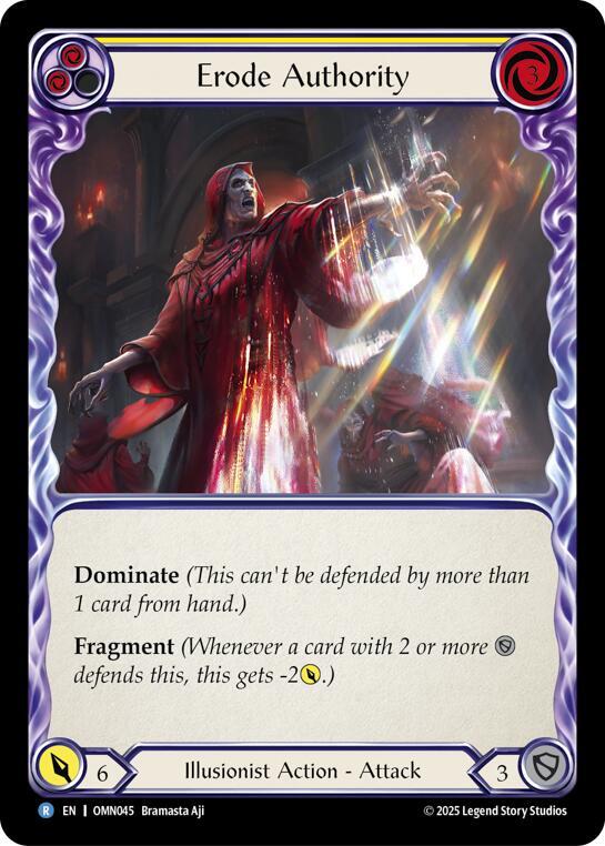 Erode Authority (Yellow), Omens of the Third Age OMN045