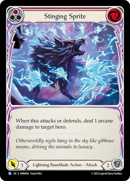 Stinging Sprite (Red), Omens of the Third Age OMN056