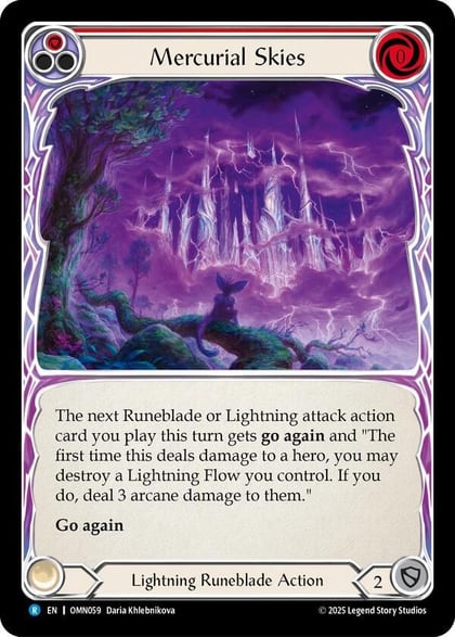 Mercurial Skies (Red), Omens of the Third Age OMN059