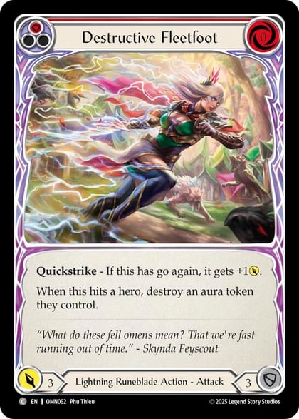 Destructive Fleetfoot (Red), Omens of the Third Age OMN062