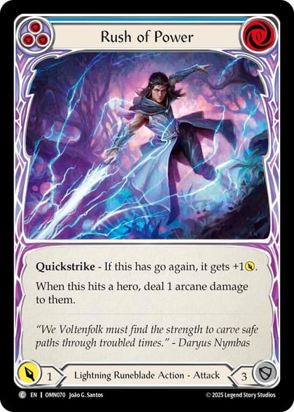 Rush Of Power (Blue), Omens of the Third Age OMN070