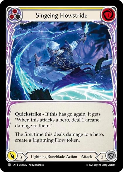 Singeing Flowstride (Yellow), Omens of the Third Age OMN072