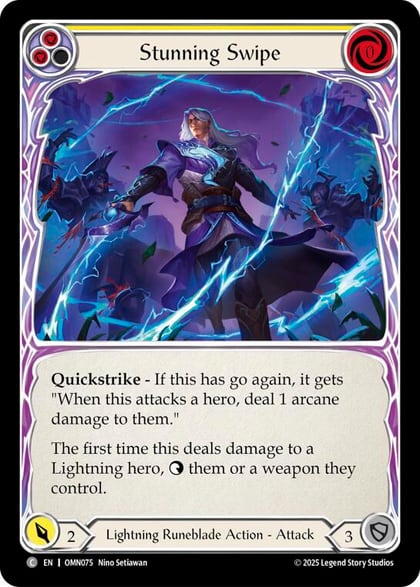 Stunning Swipe (Yellow), Omens of the Third Age OMN075
