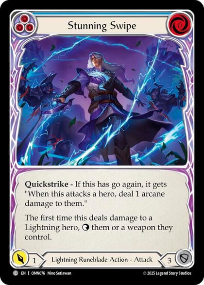 Stunning Swipe (Blue), Omens of the Third Age OMN076