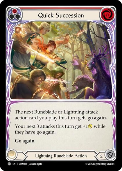 Quick Succession (Red), Omens of the Third Age OMN083