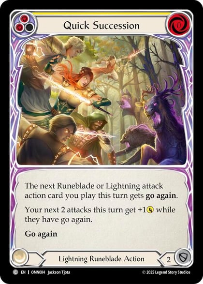Quick Succession (Yellow), Omens of the Third Age OMN084
