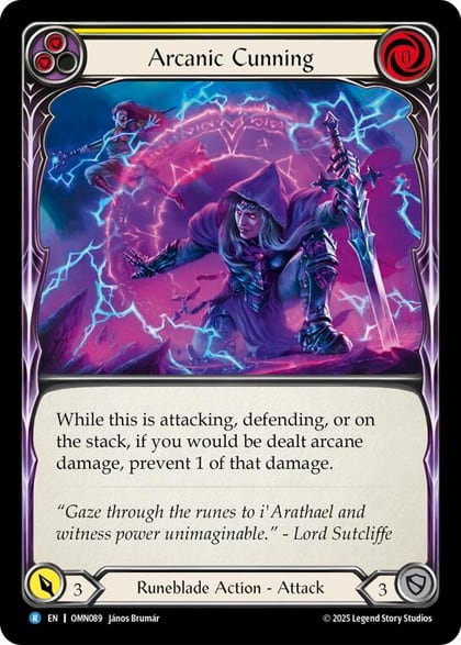 Arcanic Cunning (Yellow), Omens of the Third Age OMN089