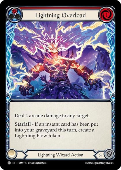 Lightning Overload (Red), Omens of the Third Age OMN115