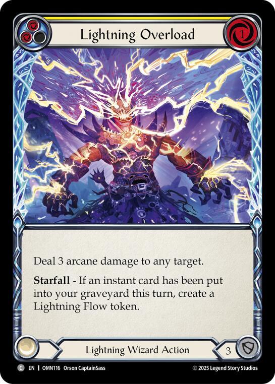 Lightning Overload (Yellow), Omens of the Third Age OMN116