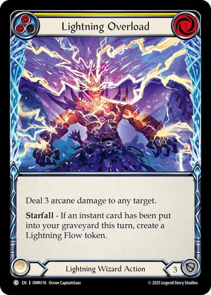 Lightning Overload (Yellow), Omens of the Third Age OMN116