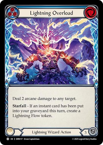 Lightning Overload (Blue), Omens of the Third Age OMN117