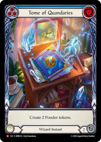 Tome of Quandaries (Blue) (Extended Art), Omens of the Third Age OMN133