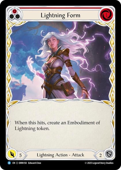 Lightning Form (Red), Omens of the Third Age OMN150
