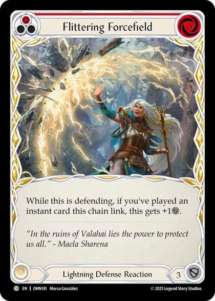 Flittering Forcefield (Red), Omens of the Third Age OMN181