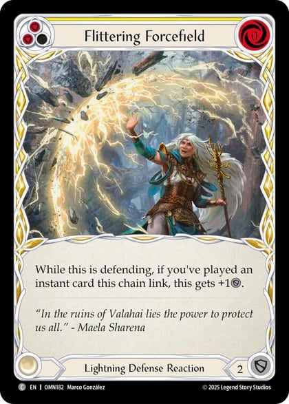 Flittering Forcefield (Yellow), Omens of the Third Age OMN182