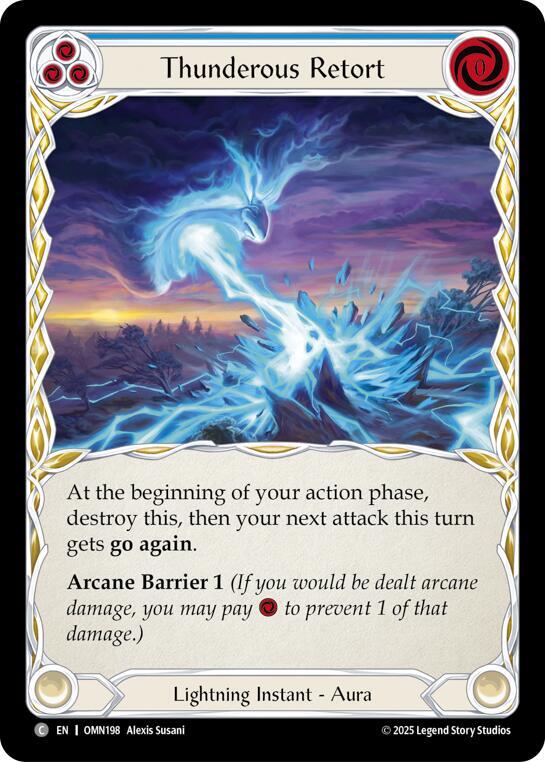 Thunderous Retort (Blue), Omens of the Third Age OMN198