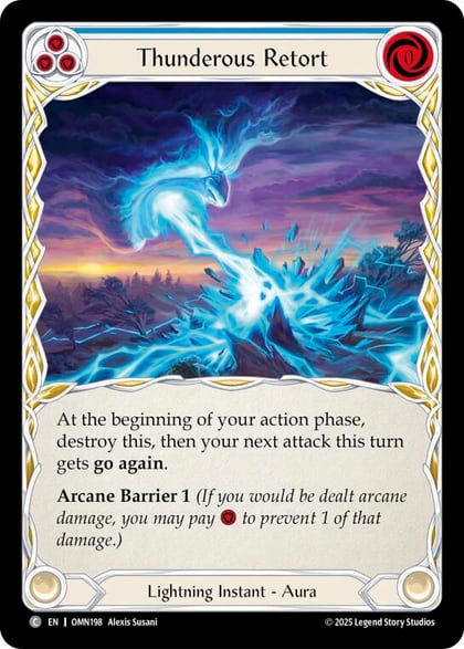 Thunderous Retort (Blue), Omens of the Third Age OMN198