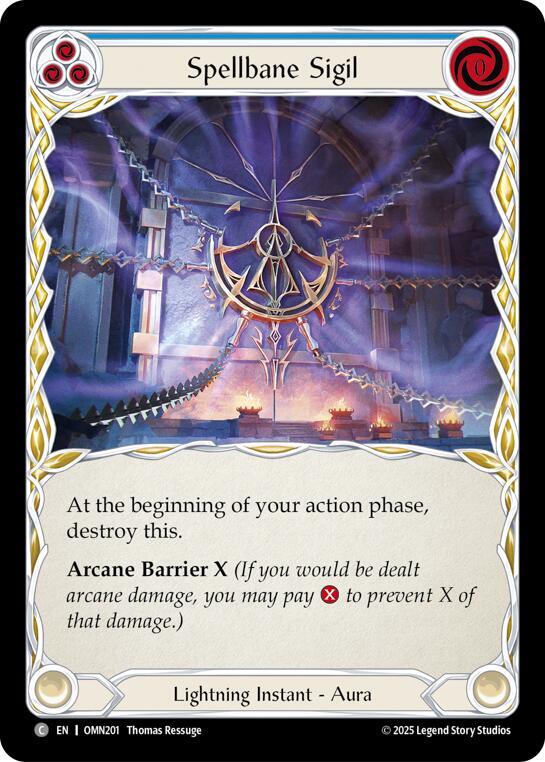 Spellbane Sigil (Blue), Omens of the Third Age OMN201