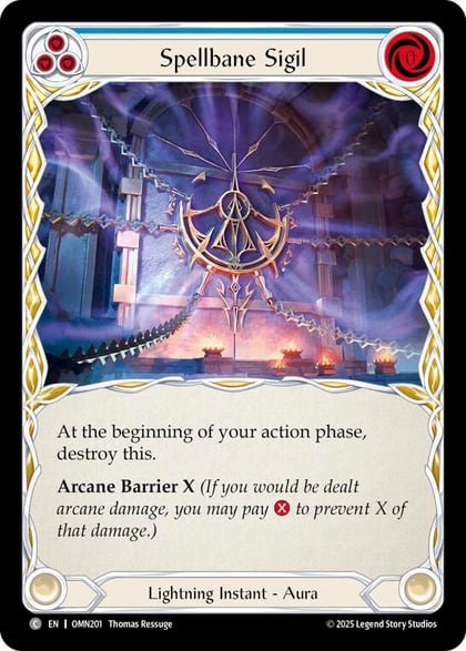 Spellbane Sigil (Blue), Omens of the Third Age OMN201