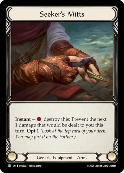 Seeker's Mitts, Omens of the Third Age OMN207