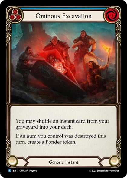 Ominous Excavation (Blue), Omens of the Third Age OMN217
