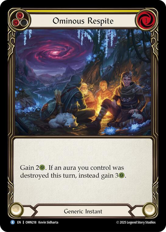 Ominous Respite (Yellow), Omens of the Third Age OMN218