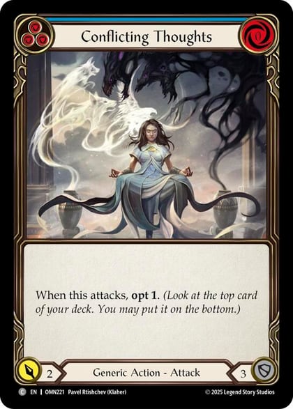 Conflicting Thoughts (Blue), Omens of the Third Age OMN221