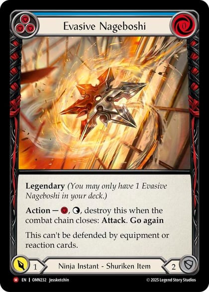 Evasive Nageboshi (Blue), Omens of the Third Age OMN232