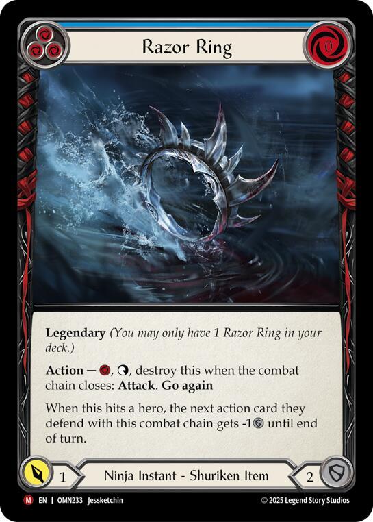 Razor Ring (Blue), Omens of the Third Age OMN233