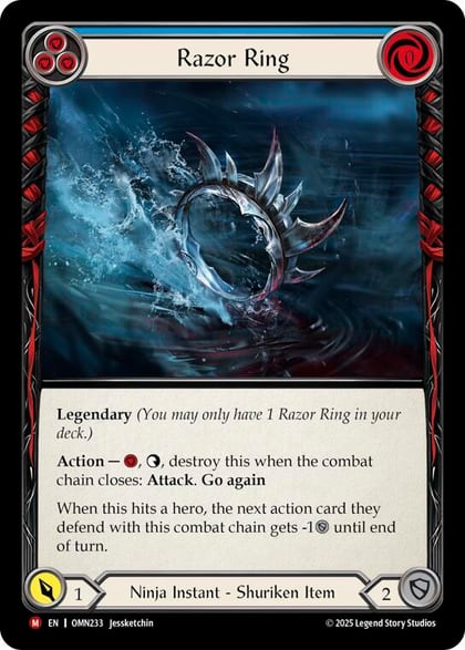 Razor Ring (Blue), Omens of the Third Age OMN233